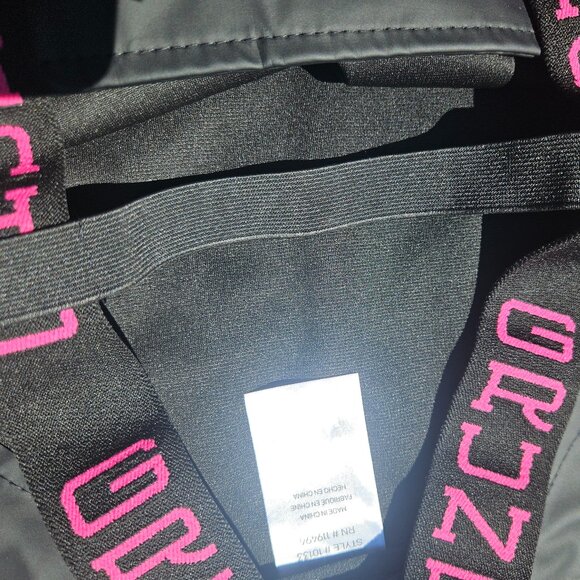Women's Grunden Black Neptune Bib with Pink shoulder strap trim, Small - Picture 10 of 16